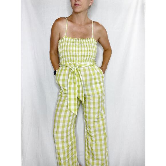 HOUSE OF HARLOW Gingham Jumpsuit - Picture 1 of 4